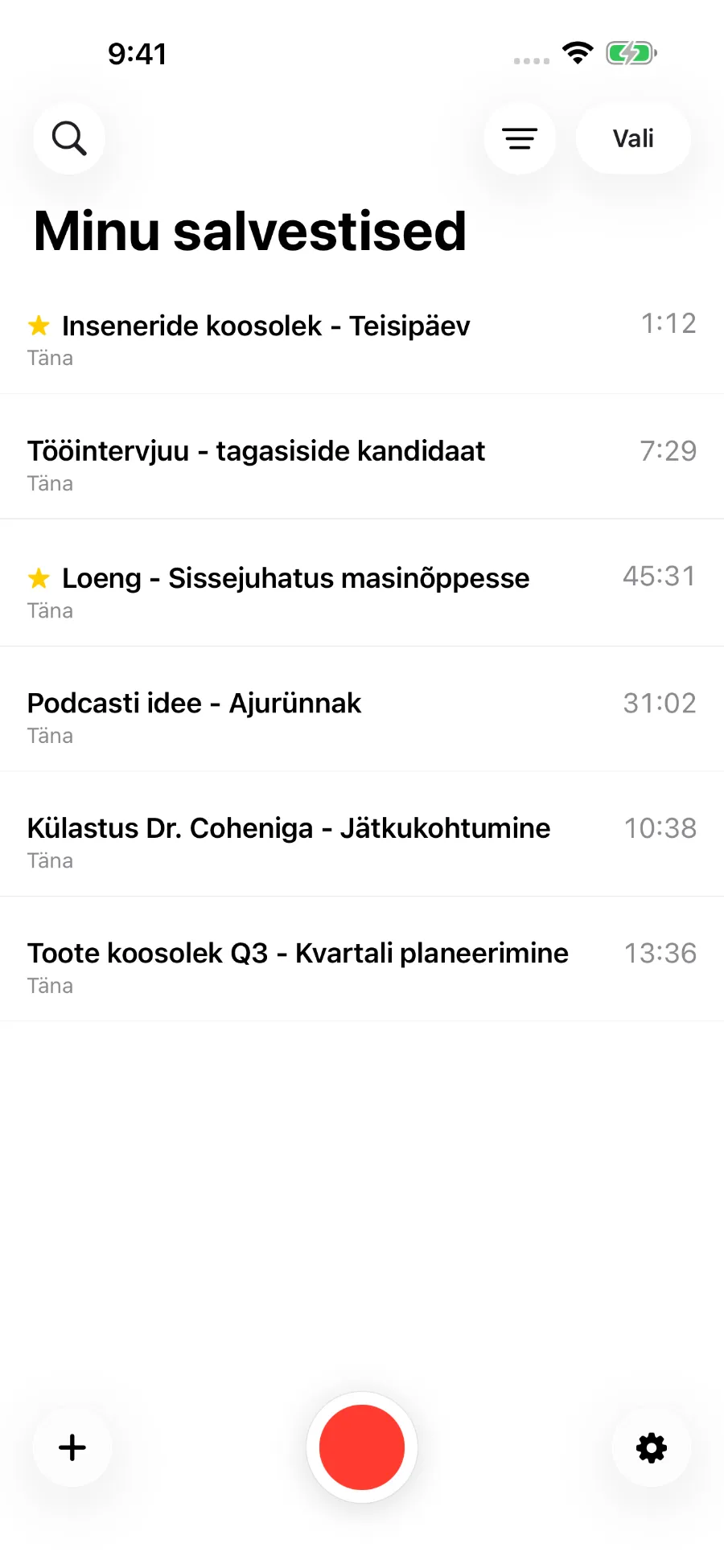 ToTexti kogu salvestatud helisalvestistega.