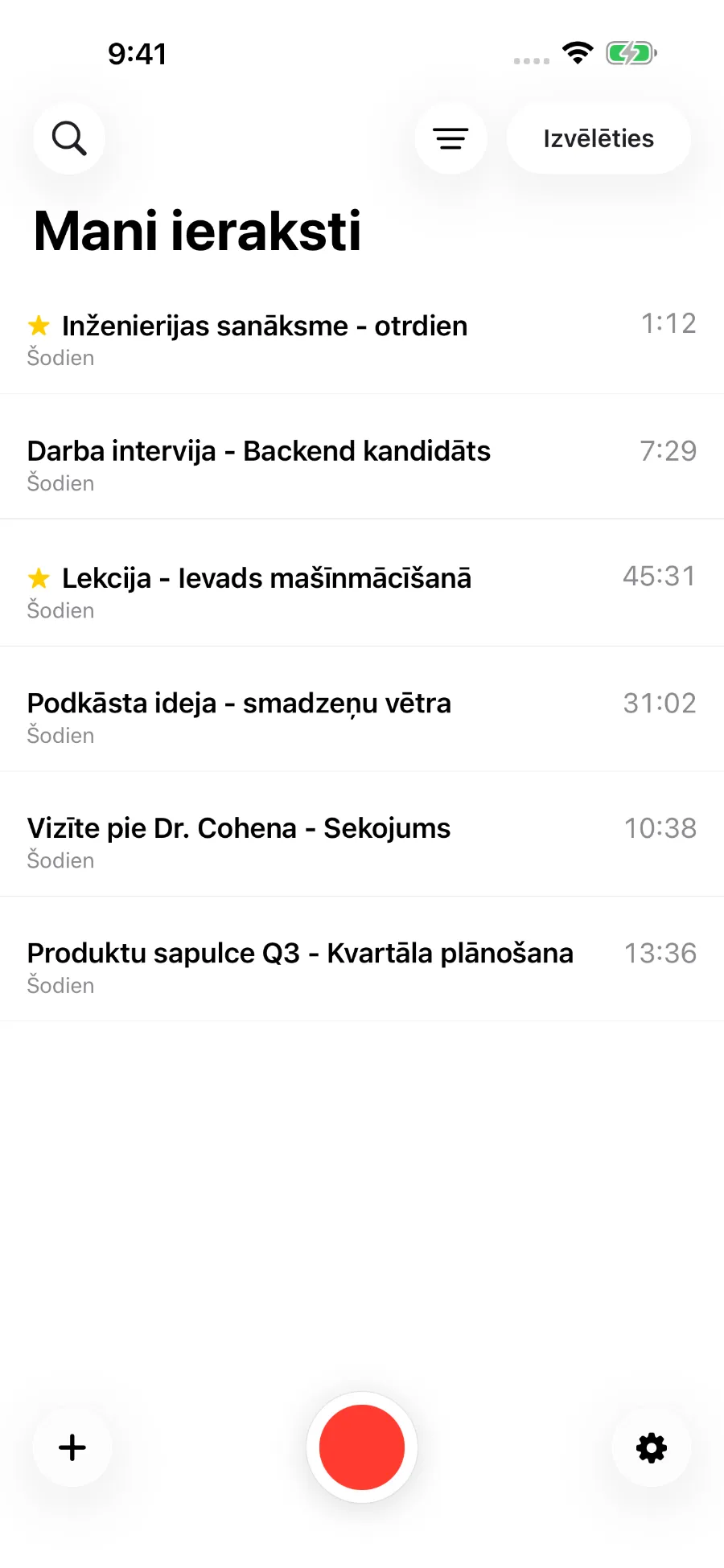 ToText bibliotēka ar saglabātiem ierakstiem.